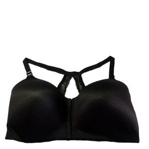 Cacique: Front-Close No-Wire Mastectomy Bra Black 44G